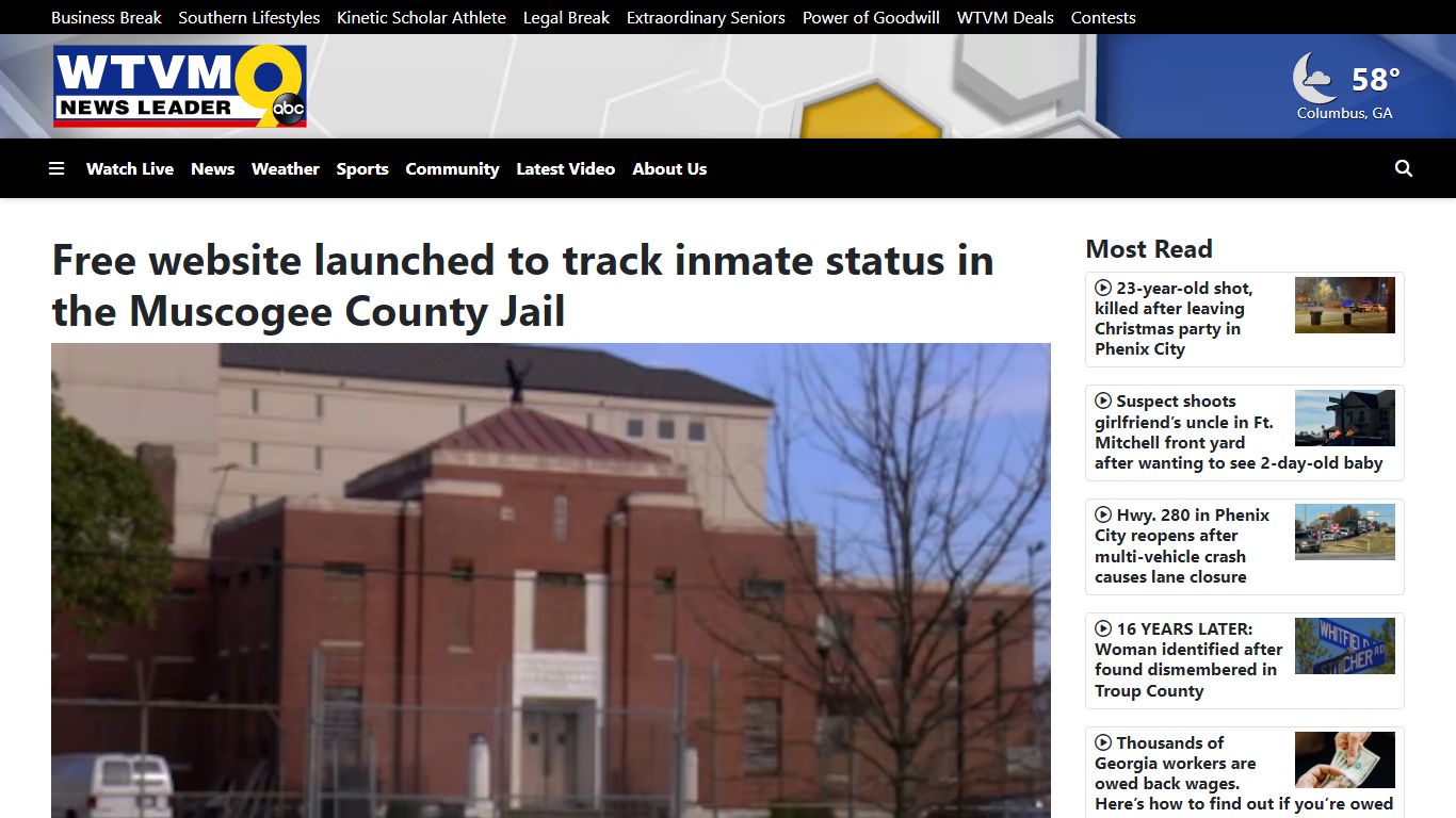 Free website launched to track inmate status in the Muscogee County Jail